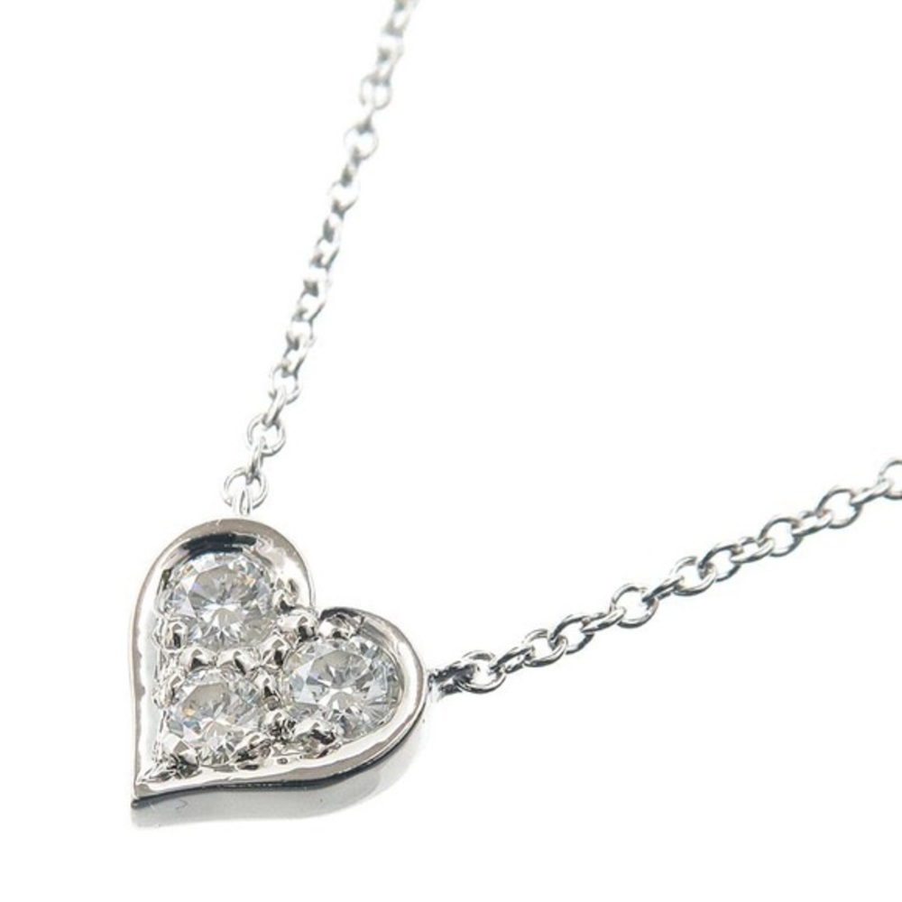 BEAUTIFUL Tiffany 3-Diamond Heart Necklace